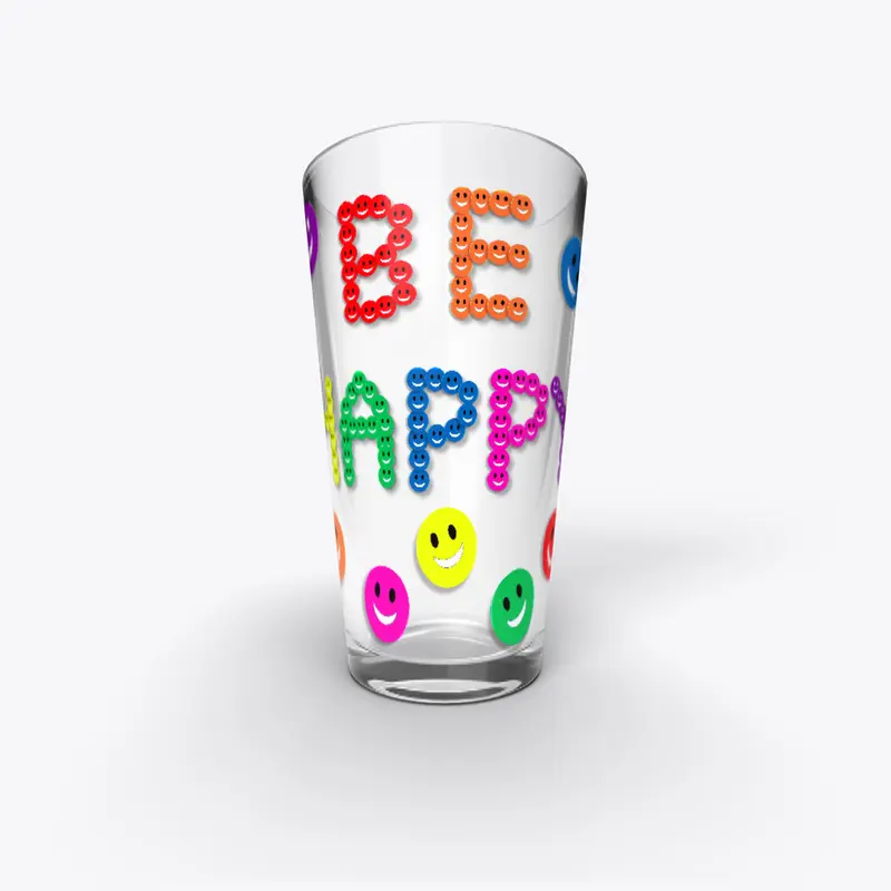 Don't Worry Be Happy Glass